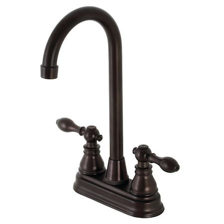 Kingston Brass KB495ACL Two-Handle High-Arc Bar Faucet, Oil Rubbed Bronze KB495ACL